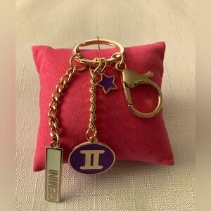 Gold Tone Zodiac  Keychain